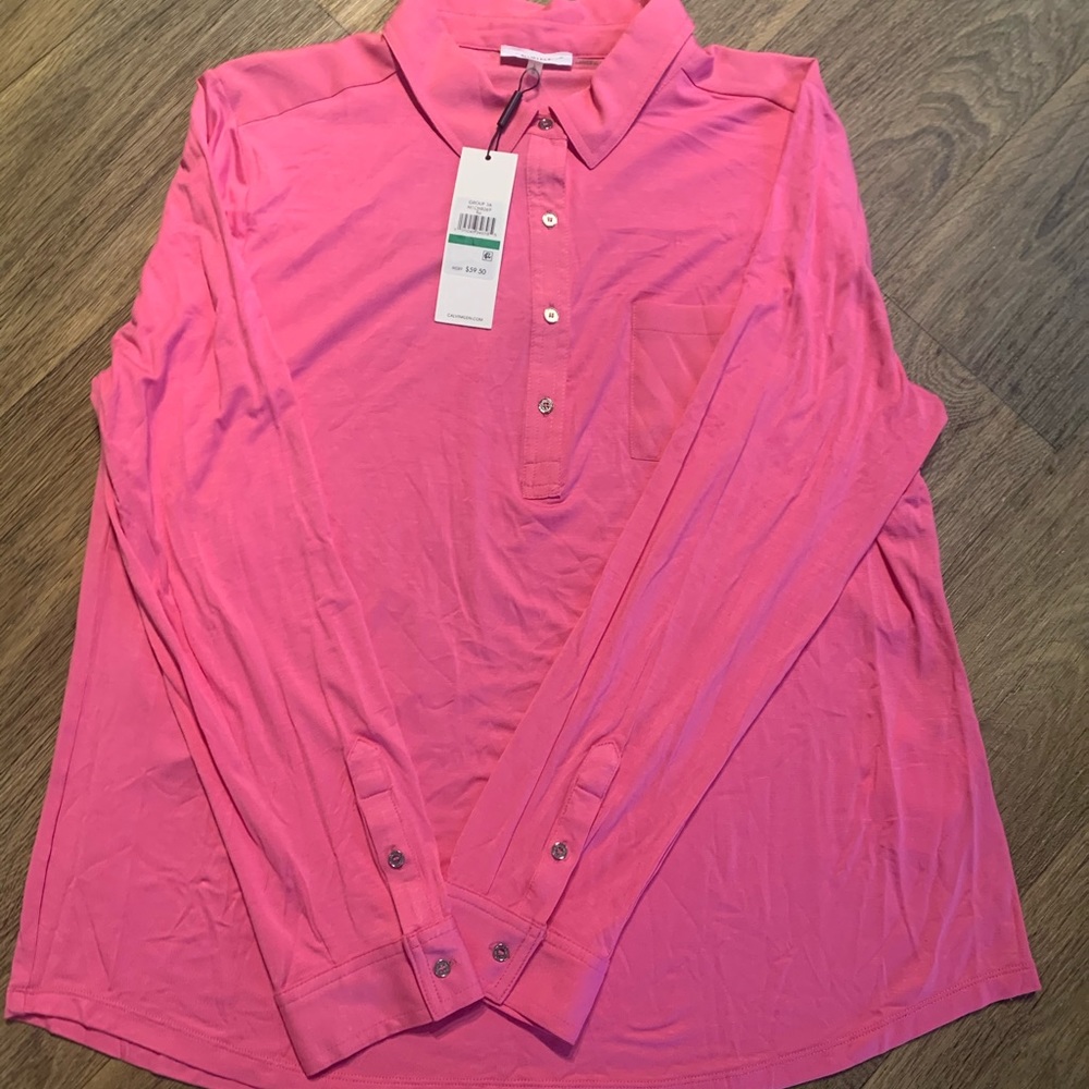 Calvin Klein Flamingo Pink. Rayon and 5%Spandex